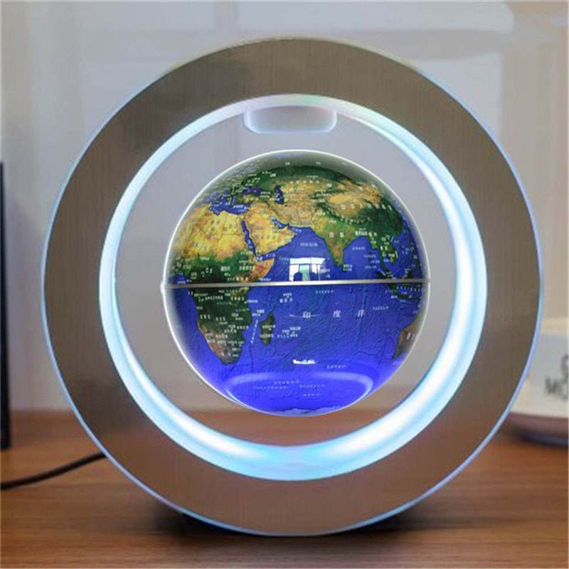 Round LED World Map Floating Globe Magnetic Levitation Light Anti Gravity Magic - NeoTech