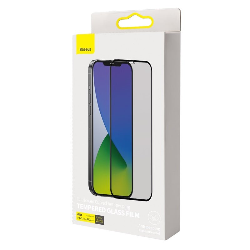 0.3mm Full Screen Curved Privacy Tempered Tempered Film For IP 5.4 Inch Two Pieces Black - NeoTech