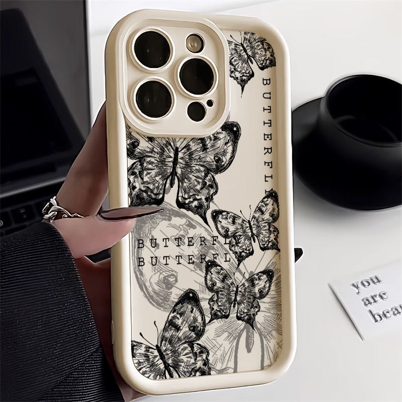 Retro Butterfly Print Drop - resistant Phone Case - NeoTech