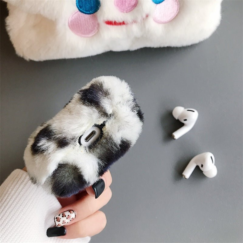 Personalized Leopard Print Plush Headphone Case - NeoTech