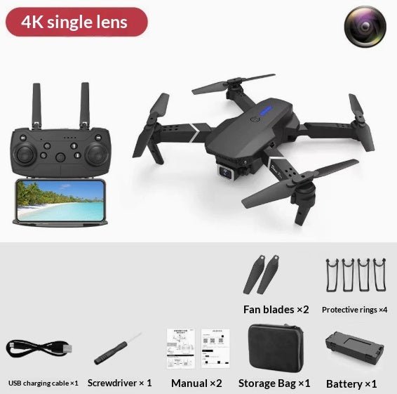 E88 Drone Aerial Photography HD 4K Dual Camera Remote Control Airplane Toy - NeoTech