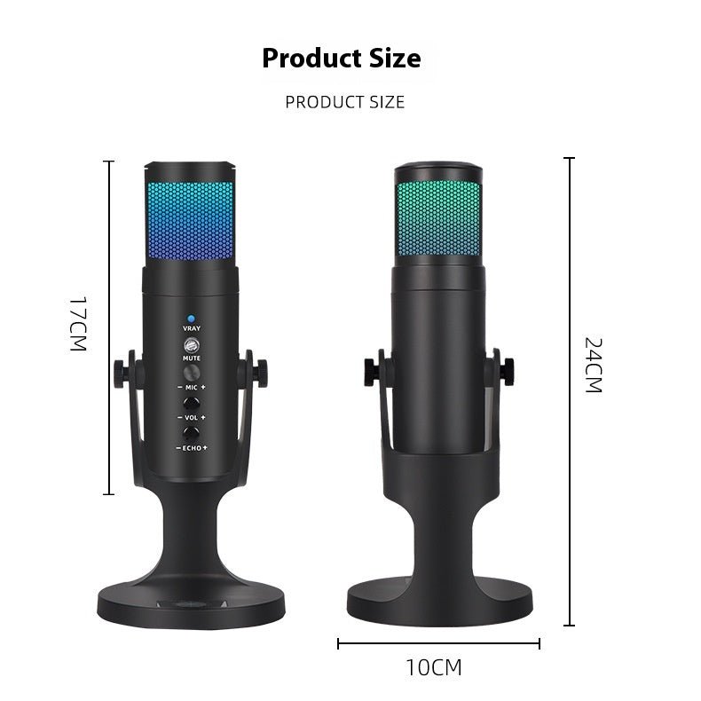 RGB Colorful Breathing Ambience Light USB Condenser Microphone - NeoTech