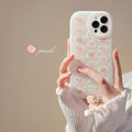 Peach Love Bear Pearl Chain Phone Case - NeoTech