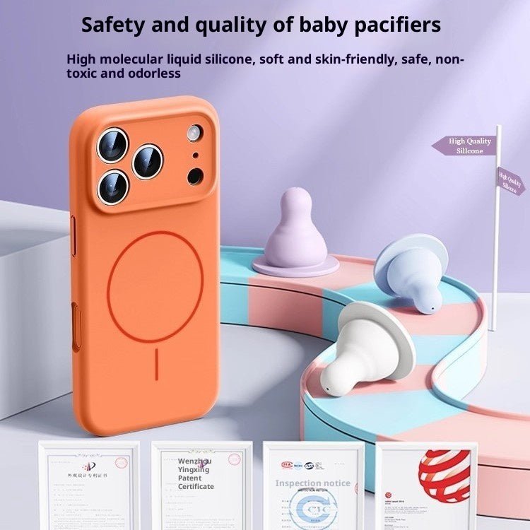 Applicable To 17 Fine Circle Magnetic Phone Case Liquid Silicone - NeoTech