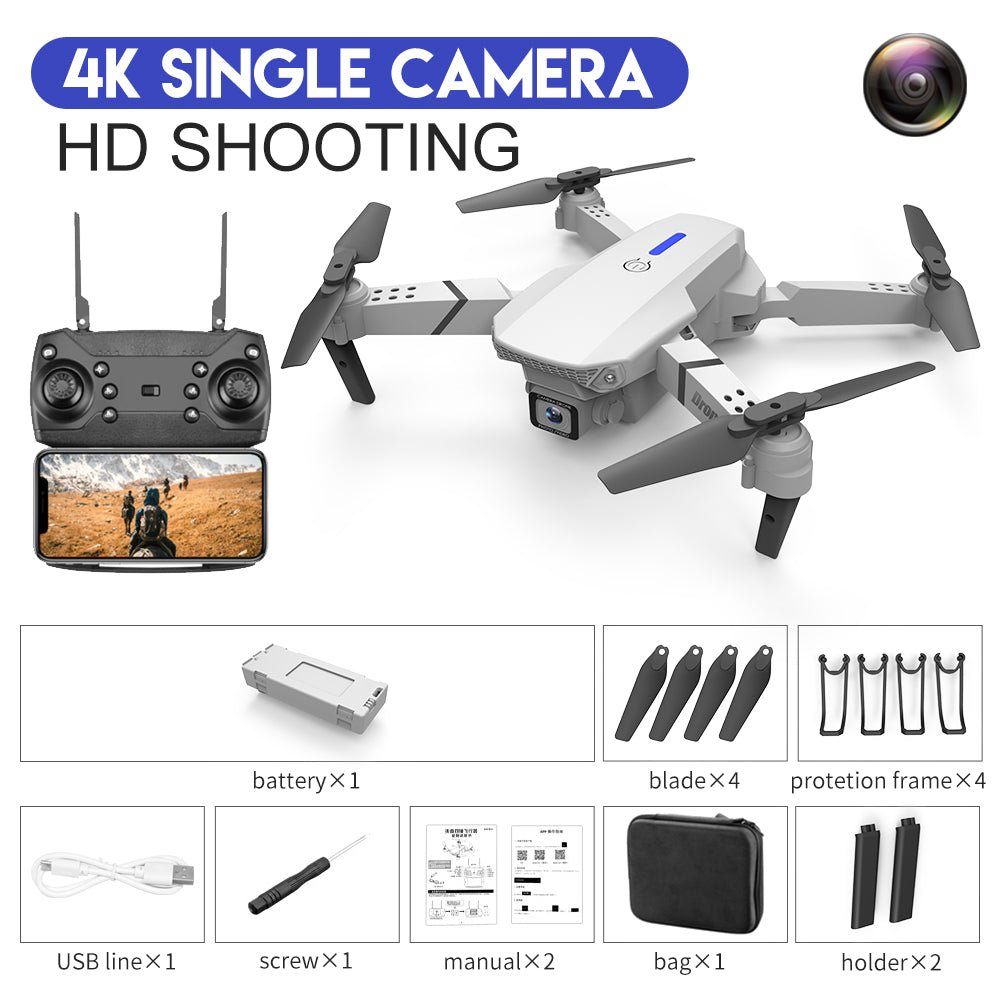 E88 Drone Aerial Photography HD 4K Dual Camera Remote Control Airplane Toy - NeoTech